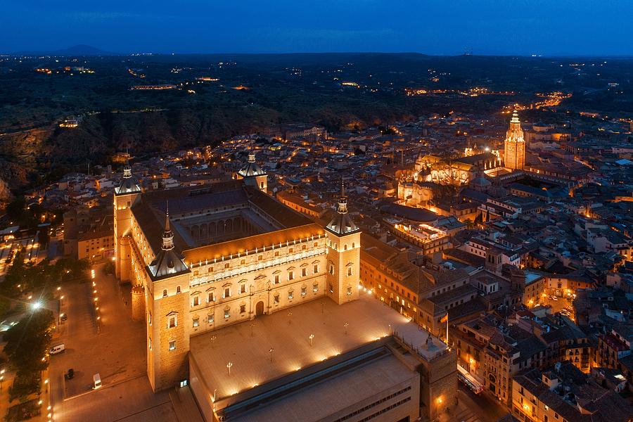 Castle of San Servando aerial view in Toledo #1 Photograph by Songquan Deng