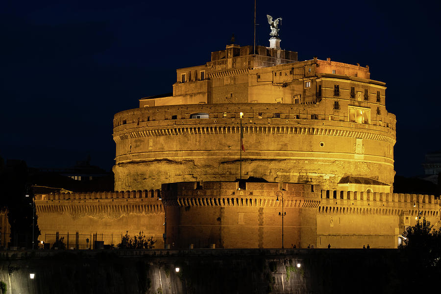 Castle of the Holy Angel In Rome by Night #1 Photograph by Artur Bogacki
