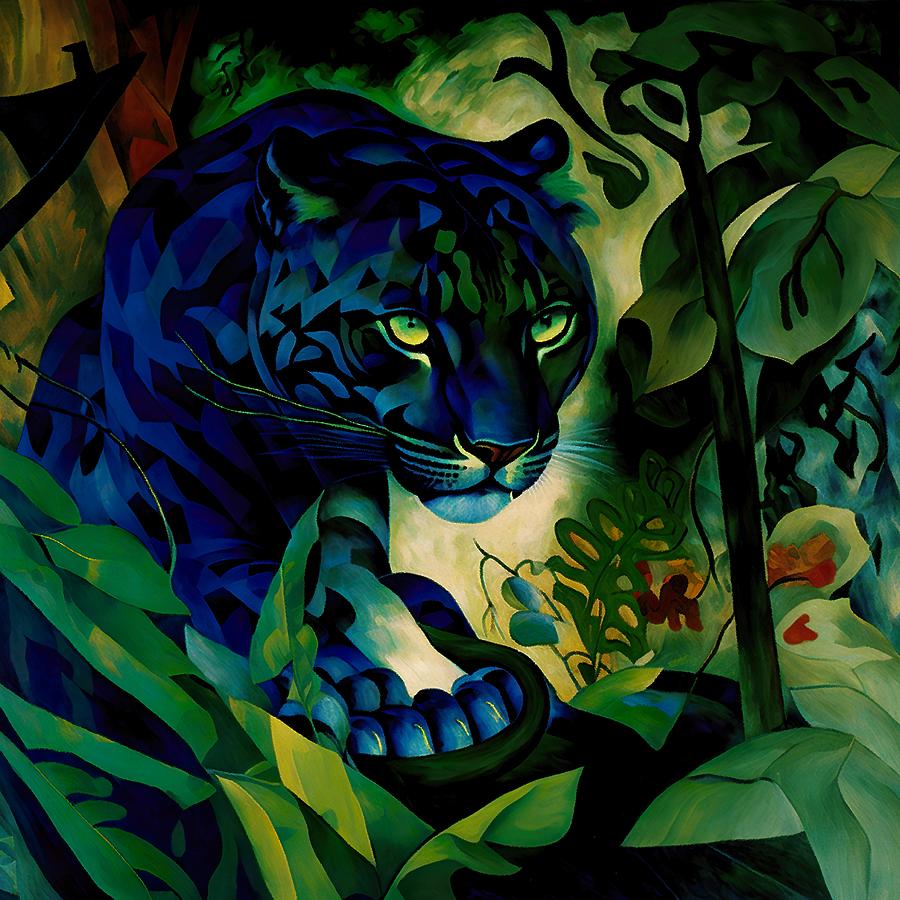 Cat fever jungle by Robert #1 Painting by Robert R Splashy Art Abstract Paintings
