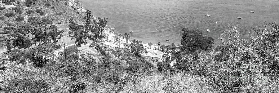Catalina Island Descanso Bay Black and White Panorama Photo #1 Photograph by Paul Velgos