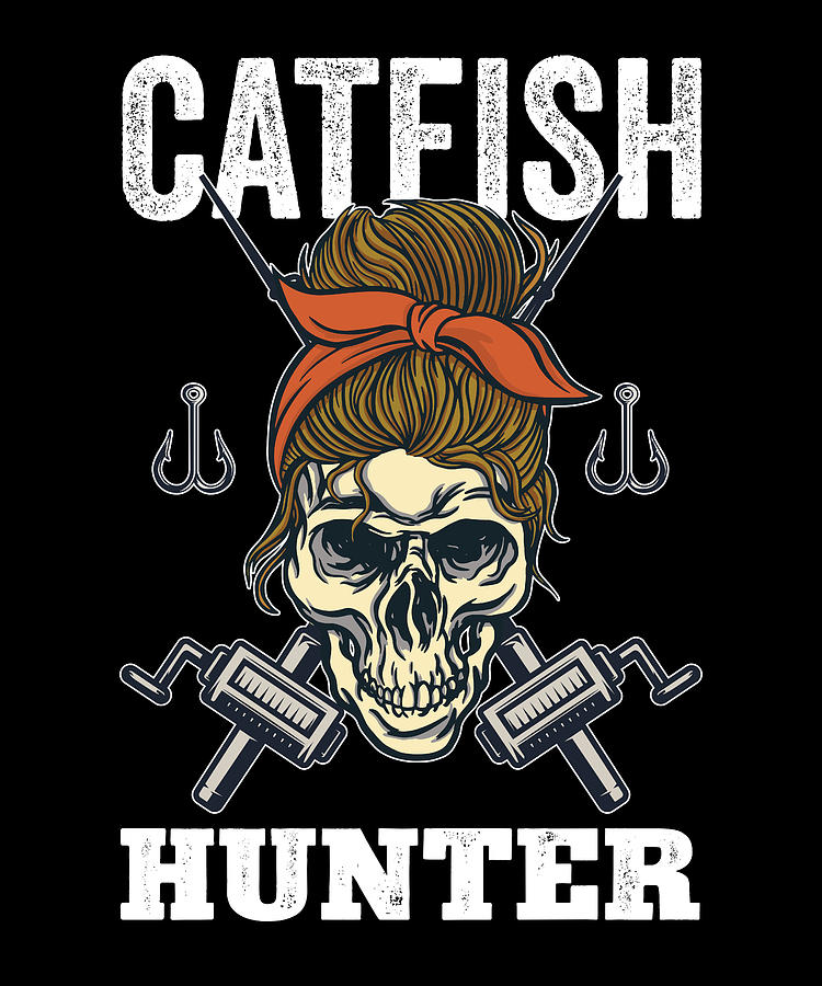Catfish Hunter Digital Art - Catfish hunter Skull #1 by Me