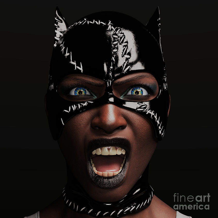 Catwoman 1 Digital Art By Divergentart Gb Fine Art America