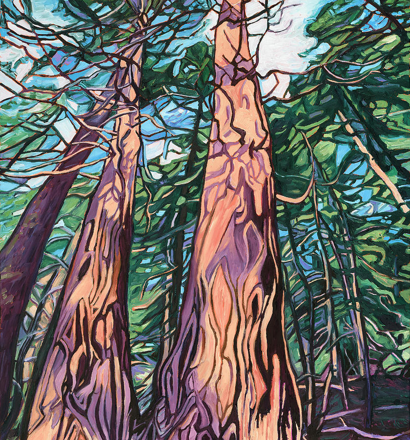 Cedar Sky Painting by Lauren Forcella - Fine Art America