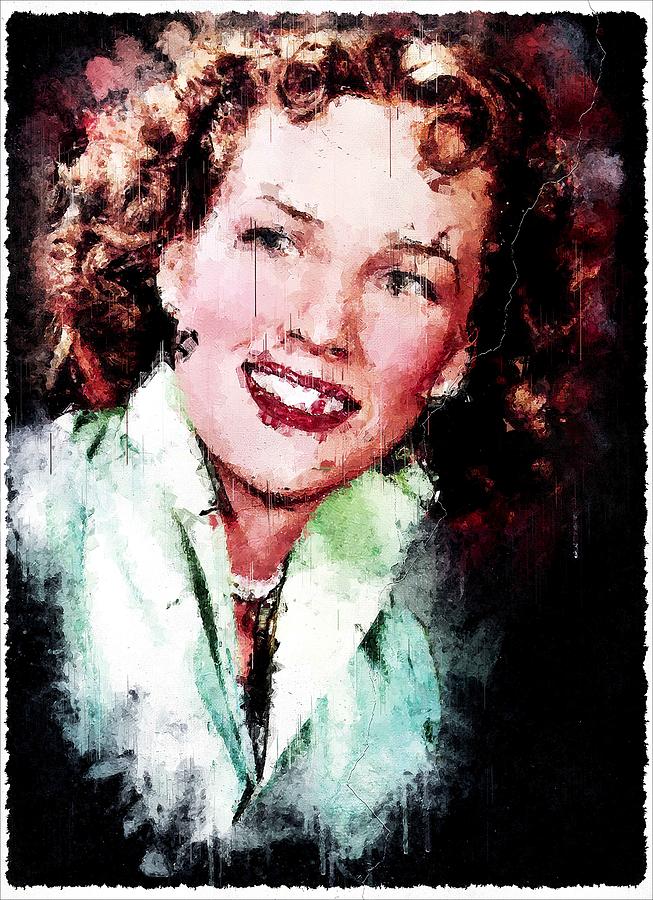 Celebrity Barbara Britton art Mixed Media by Luettgen Vidal - Fine Art ...