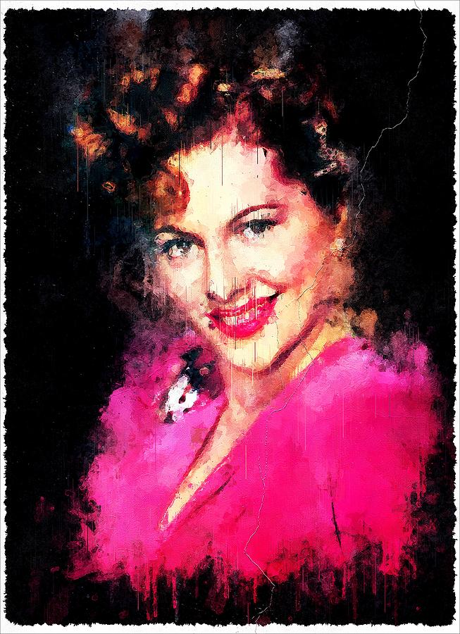 Celebrity Joan Fontaine art Mixed Media by Luettgen Vidal - Fine Art ...