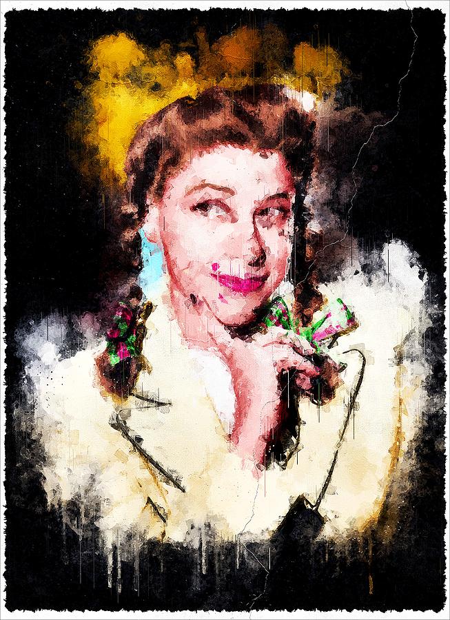 Celebrity Judy Canova art Mixed Media by Luettgen Vidal - Fine Art America