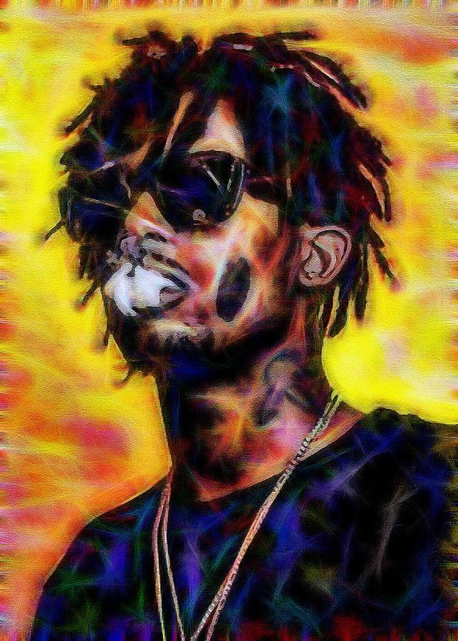 Celebrity Playboi Carti painting Digital Art by Cruickshank Dante