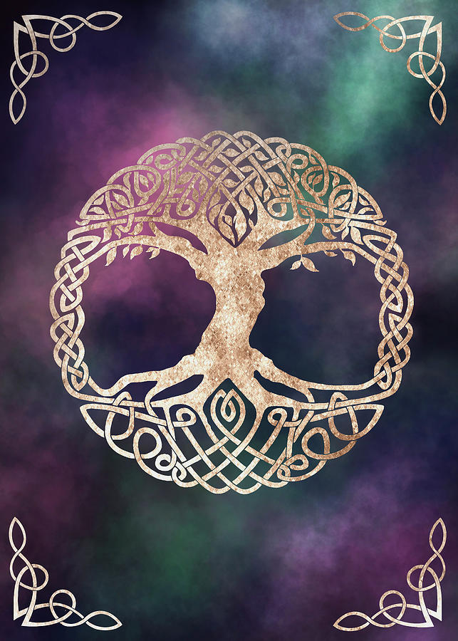 Celtic Tree of Life #1 Digital Art by Rachel Emmett