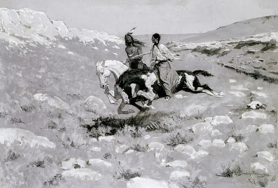 Ceremony of the Fastest Horse #2 Painting by Frederic Remington