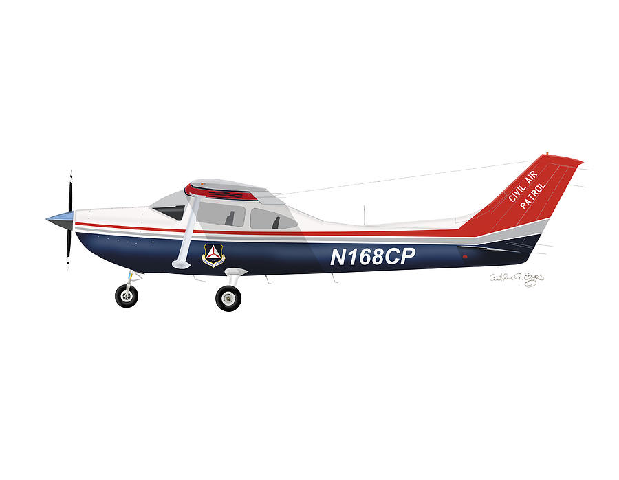Cessna 182T Skylane #1 Digital Art by Arthur Eggers