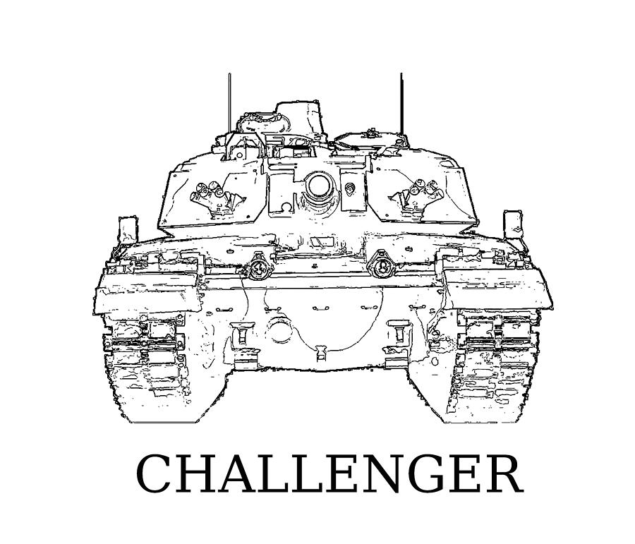 Challenger Main Battle Tank #1 Digital Art by Roy Pedersen