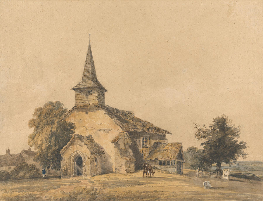 Thomas Girtin Painting - Chapel Church  Surrey  #1 by Thomas Girtin