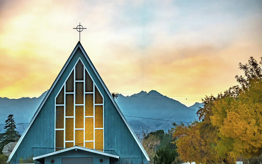 Chapel In Bishop California Autumn Season #1 Photograph by Alex Grichenko