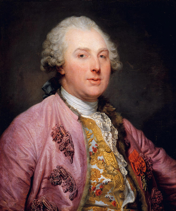 Charles Claude de Flahaut, Comte dAngiviller #2 Painting by Jean-Baptiste Greuze