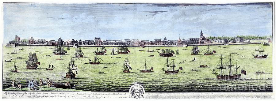 Charleston Harbor, 1739 #1 Drawing by Granger