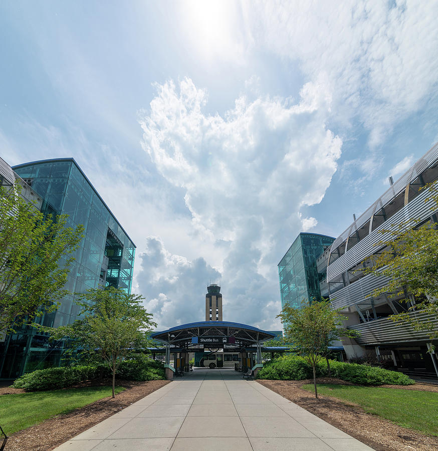 Charlotte Airport Air Traffic Control Tower And Parking Photograph By ...