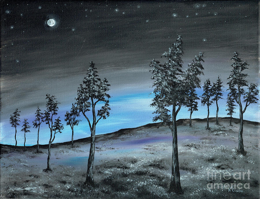 Charm Of The Moon #1 Painting by Kenneth Clarke