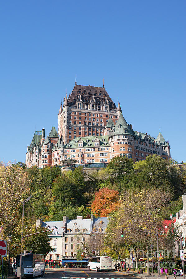 Chateau Frontenac  in autumn #1 Photograph by Bryan Attewell