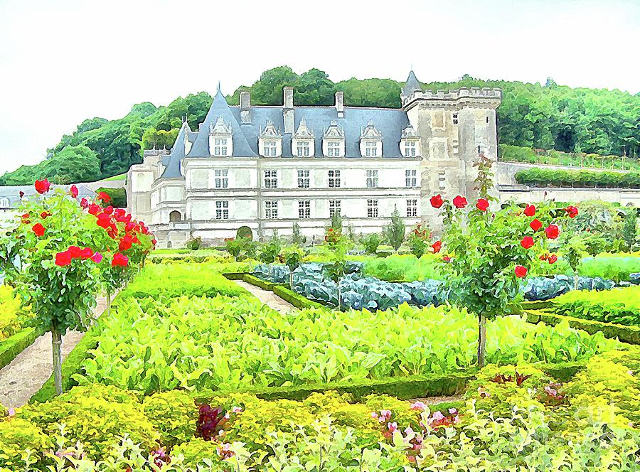 Chateau Villandry - Loire #1 Digital Art by Joseph Hendrix