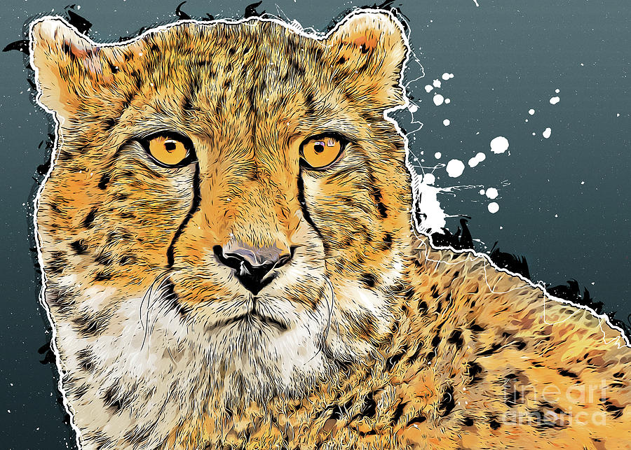 Cheetah Wild Cat #cheetah #1 Digital Art by Justyna Jaszke JBJart