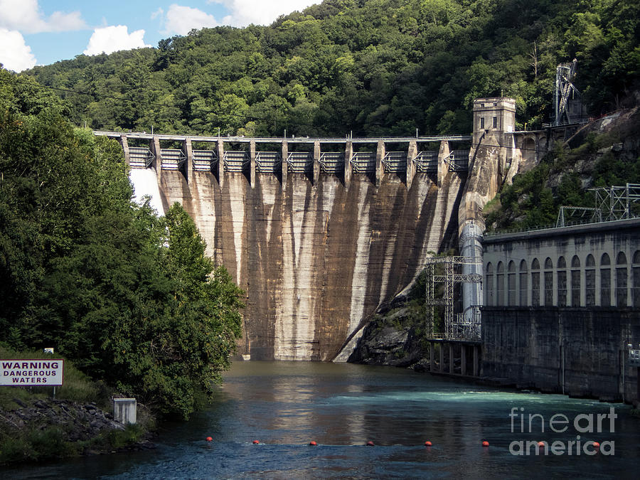 Cheoah Dam on the Little Tennessee River #1 Photograph by David Oppenheimer