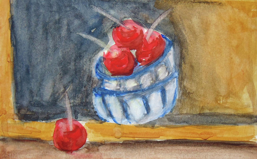 Cherries #1 Painting by Loretta Nash