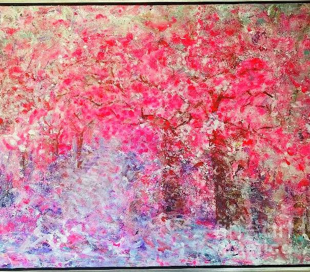 Cherry Blossom  Painting by Fereshteh Stoecklein