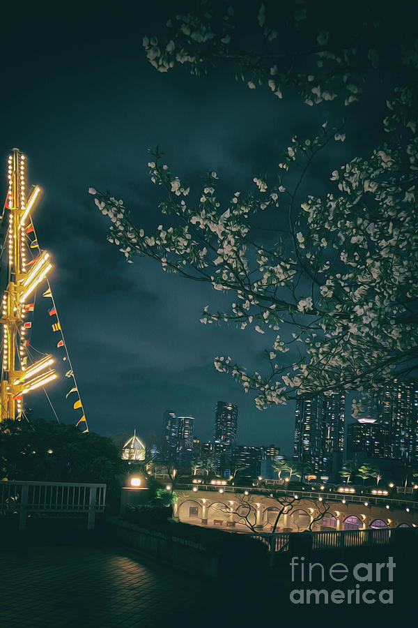Cherry Blossom illumination, Japan #1 Photograph by Kiran Joshi