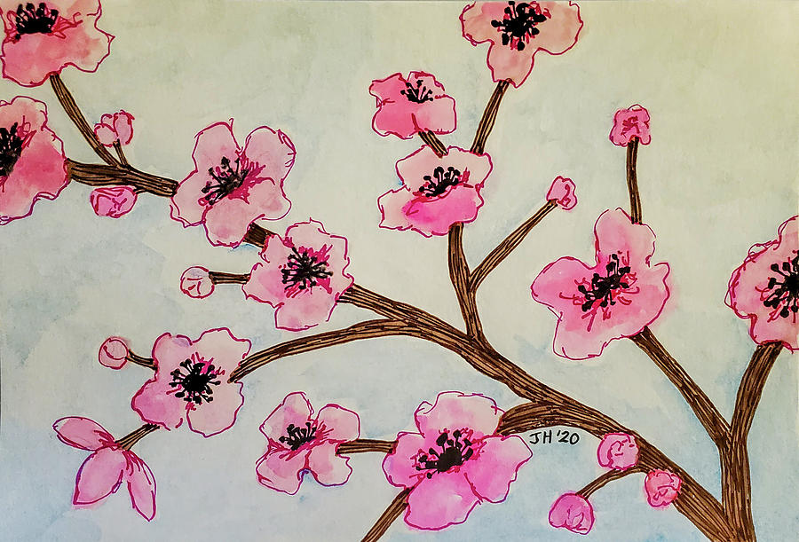 Cherry Blossoms #1 Painting by Jean Haynes