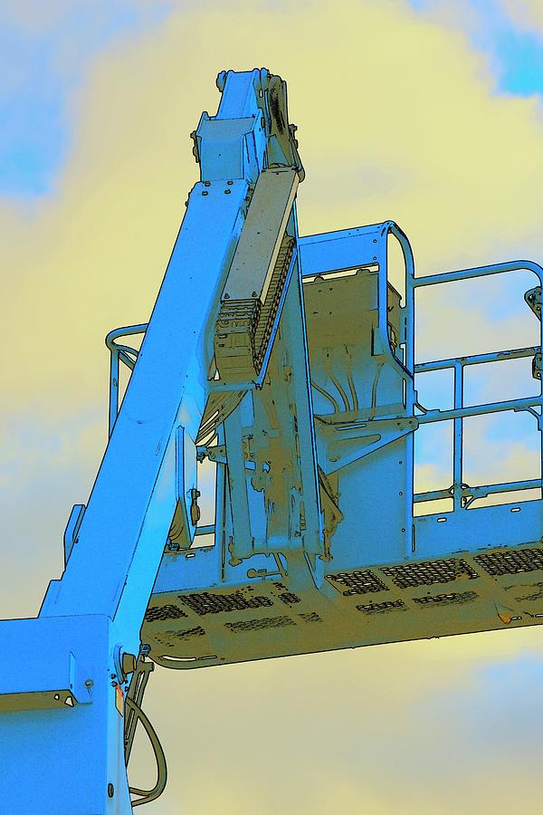 Cherry Picker And Clouds Photograph