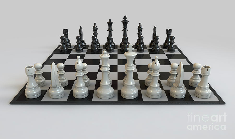 Chess Board Setup #1 by Allan Swart