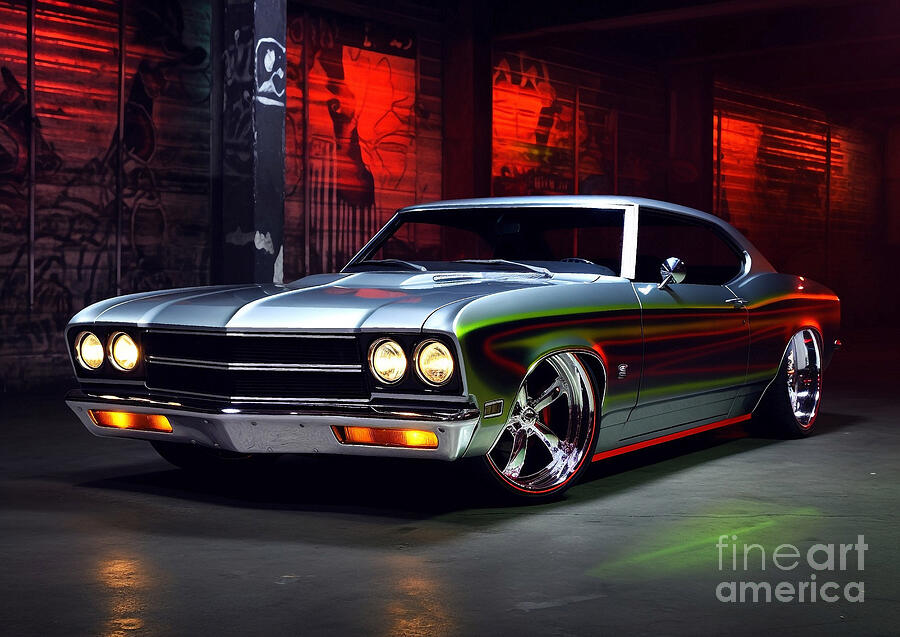 Muscle Car Mixed Media - Chevrolet Chevelle SS  #1 by Destiney Sullivan