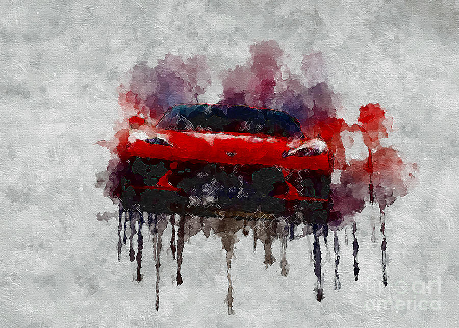 Chevrolet Corvette C8 Digital Art by Marietta Beatty - Pixels