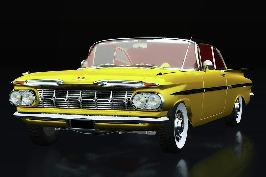 Chevrolet Impala from the 1950s three-quarter view #1 Photograph by Jan Keteleer
