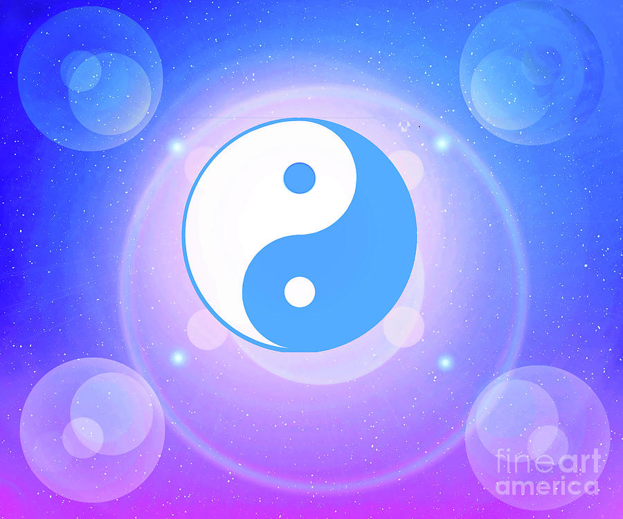 Chi energy as illustrated with the ying yang symbol  #1 Digital Art by Timothy OLeary