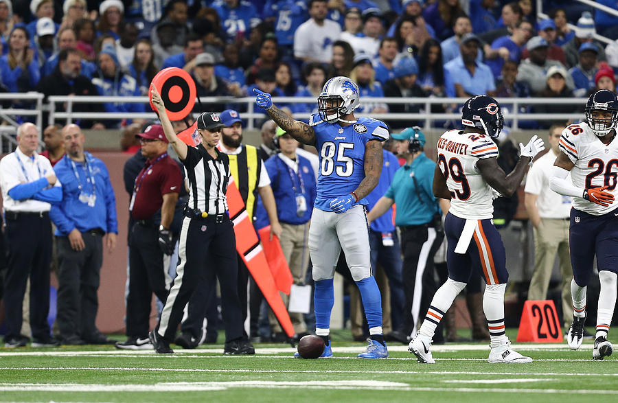 Chicago Bears v Detroit Lions #1 Photograph by Rey Del Rio