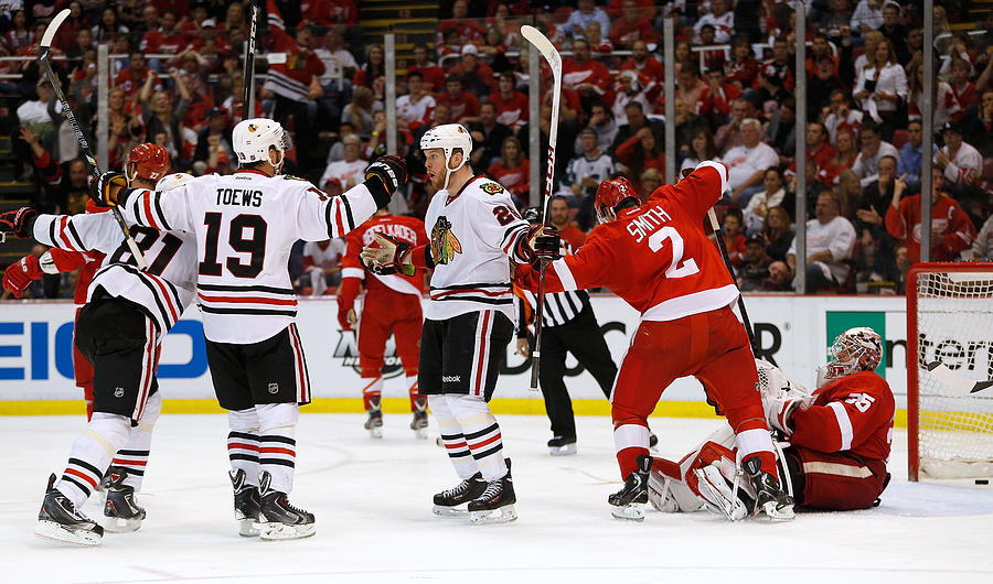 Chicago Blackhawks v Detroit Red Wings - Game Six #1 Photograph by Gregory Shamus