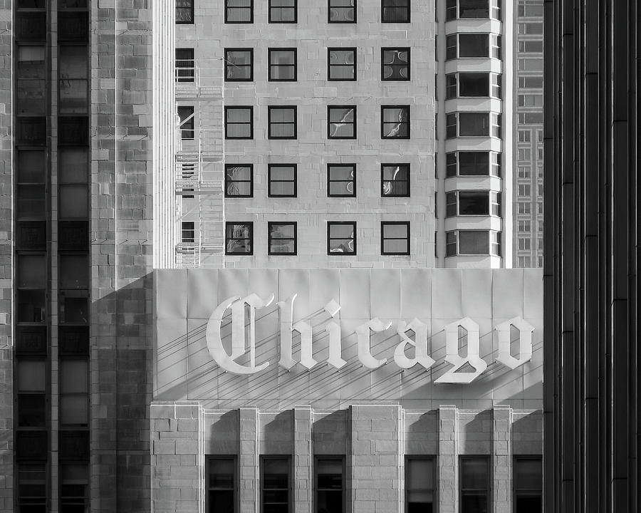 Chicago -- Chicago Tribune Tower in Chicago, Illinois - Black and White Photograph by Darin Volpe