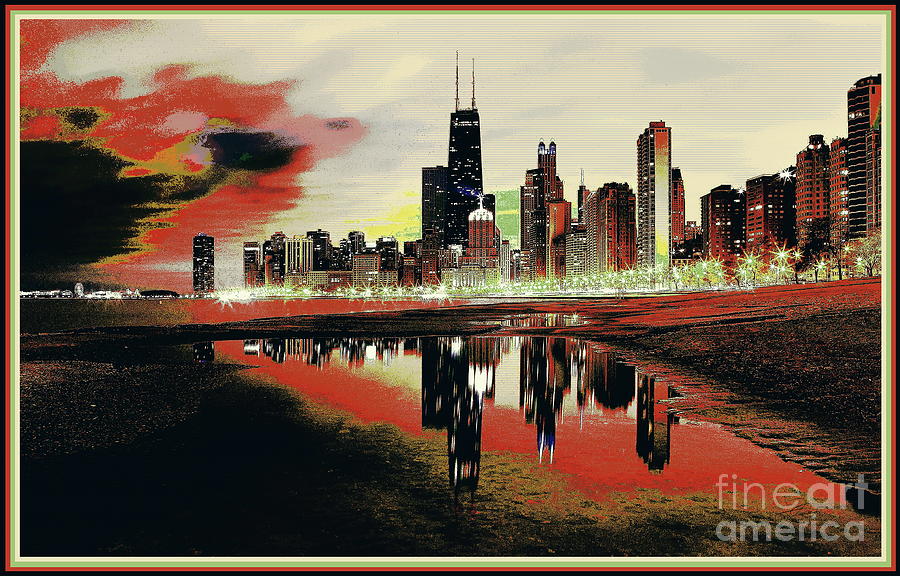 Chicago Skyline Digital Art By Jerzy Czyz - Fine Art America