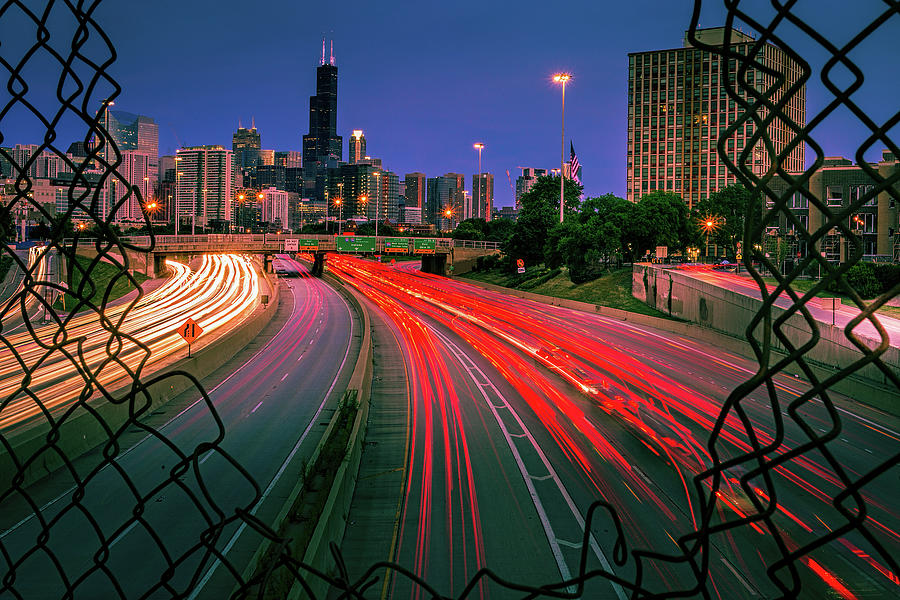 Chicago Twilight Rush Hour #1 Photograph by Andrew Soundarajan