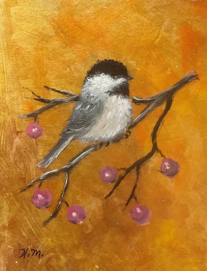 Chickadee # 80 #1 Painting by Kathleen McDermott