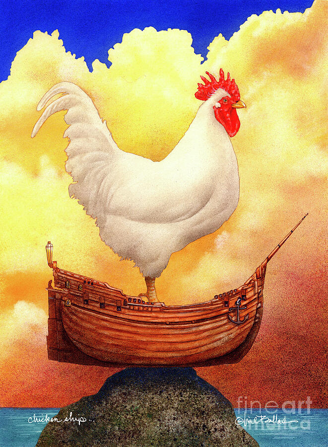 Chicken Ship... #1 Painting by Will Bullas Chicken Ship... #1 Painting by Will Bullas