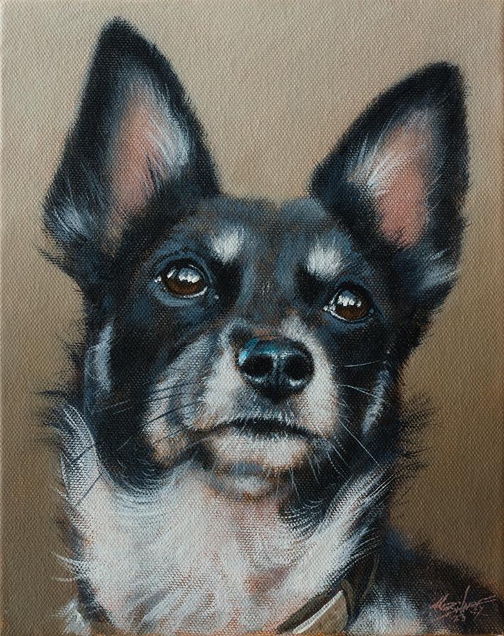 Chihuahua portrait #1 Painting by John Silver