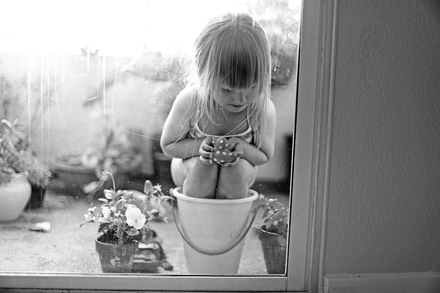Black And White Photograph - Childhood #1 by Livia Averche