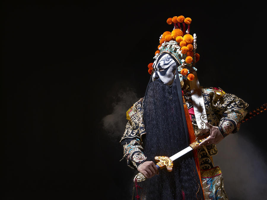 Chinese opera character with sword (Ba Wang) #1 Photograph by K-King Photography Media Co. Ltd