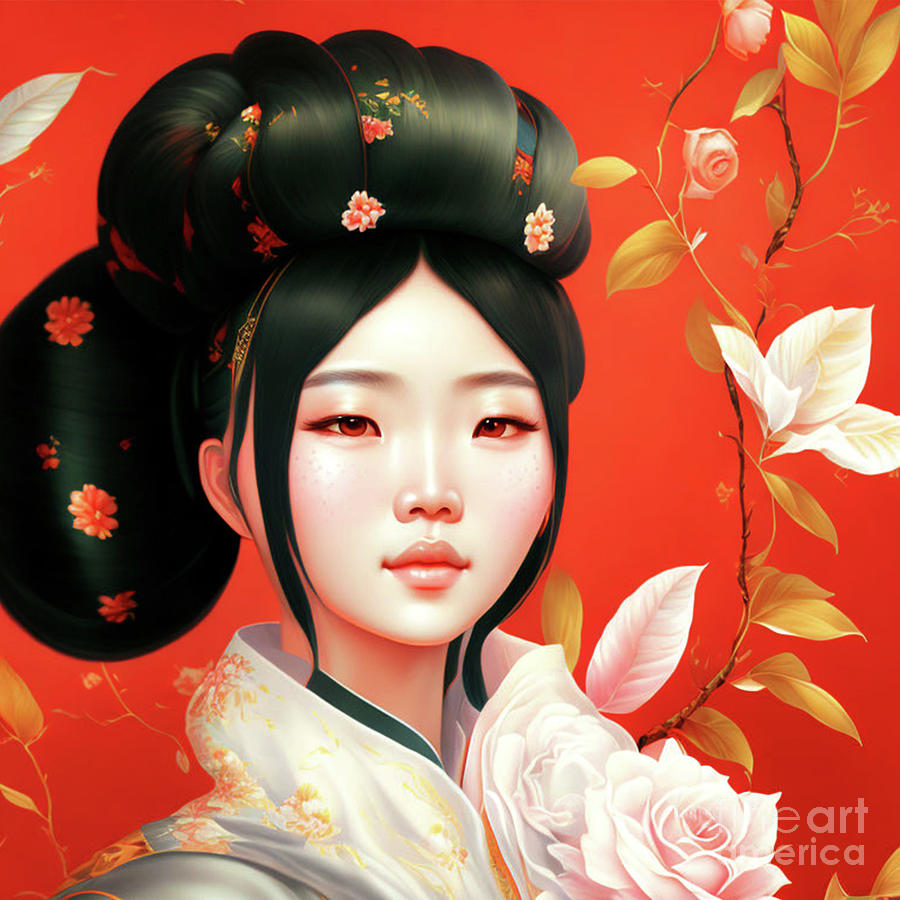 Chinese Princess 008 Digital Art by Mercedes Garcia - Fine Art America