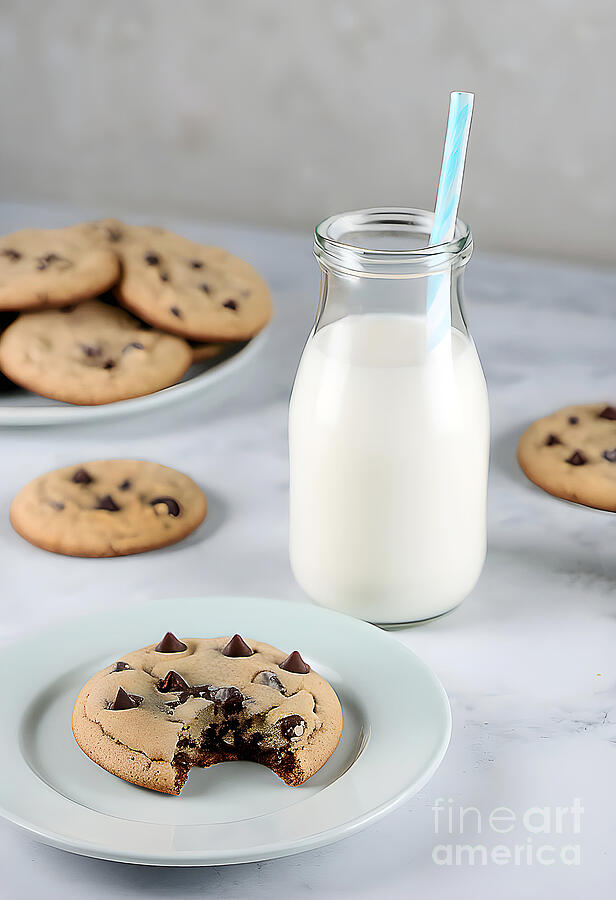 Cookie Photograph - Chocolate Chip Cookies #1 by Maria Dryfhout