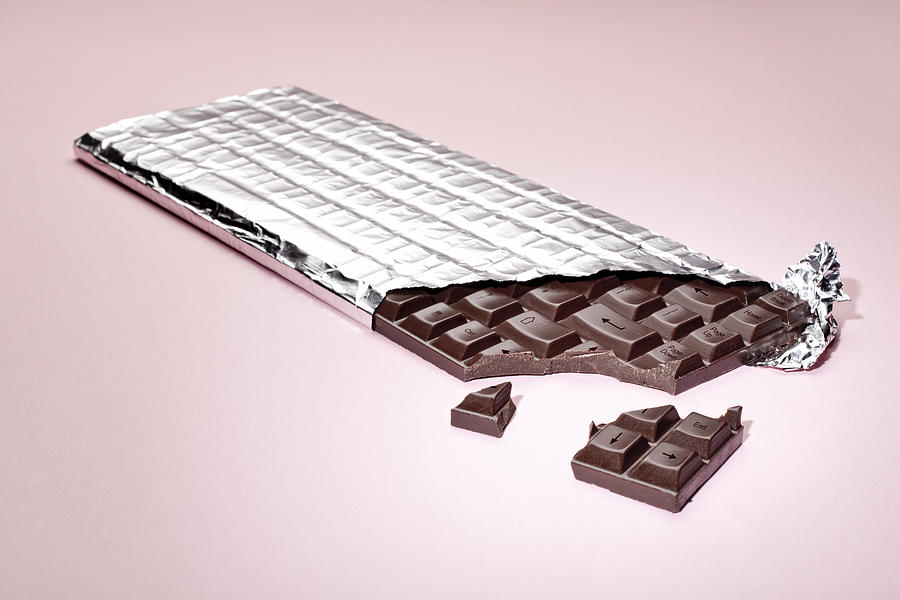 Chocolate Computer Keyboard #1 Photograph by ThomasVogel