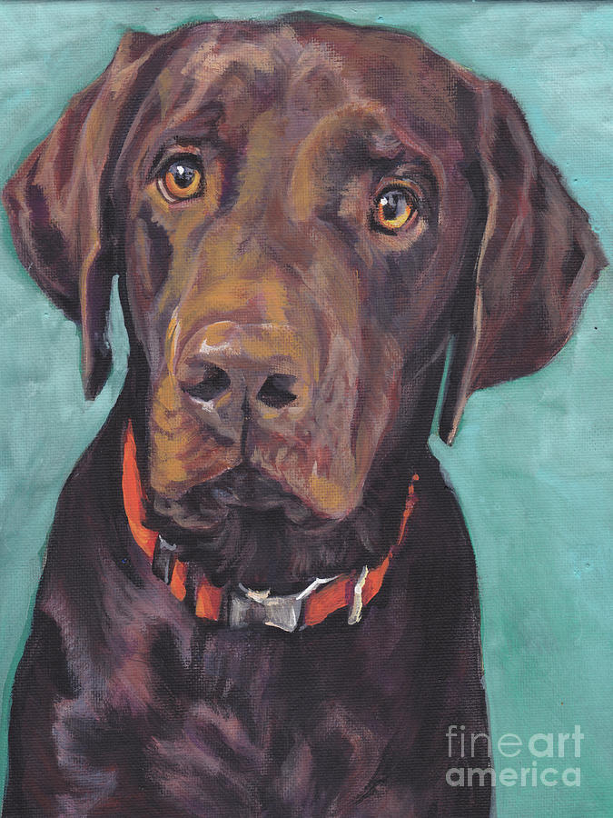 Chocolate Labrador Retriever #1 Painting by Lee Ann Shepard
