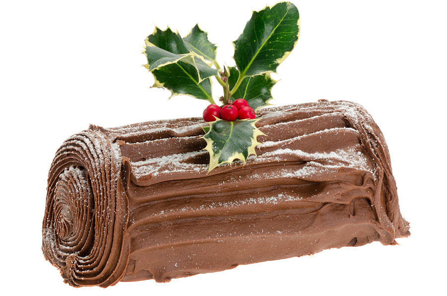 Chocolate Yule log #1 Photograph by Clubfoto